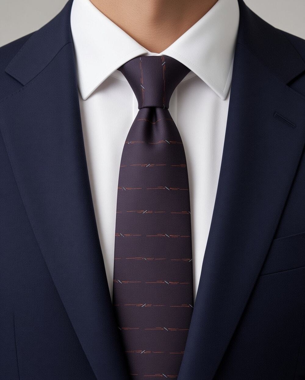 Men’s DKNY 100% Imported Italian Silk Plum Colored Tie